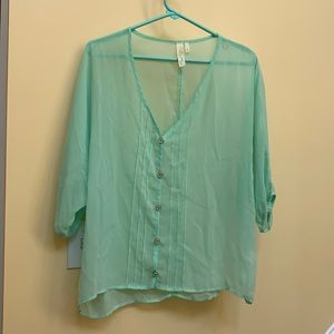 Mint green top (Size M)